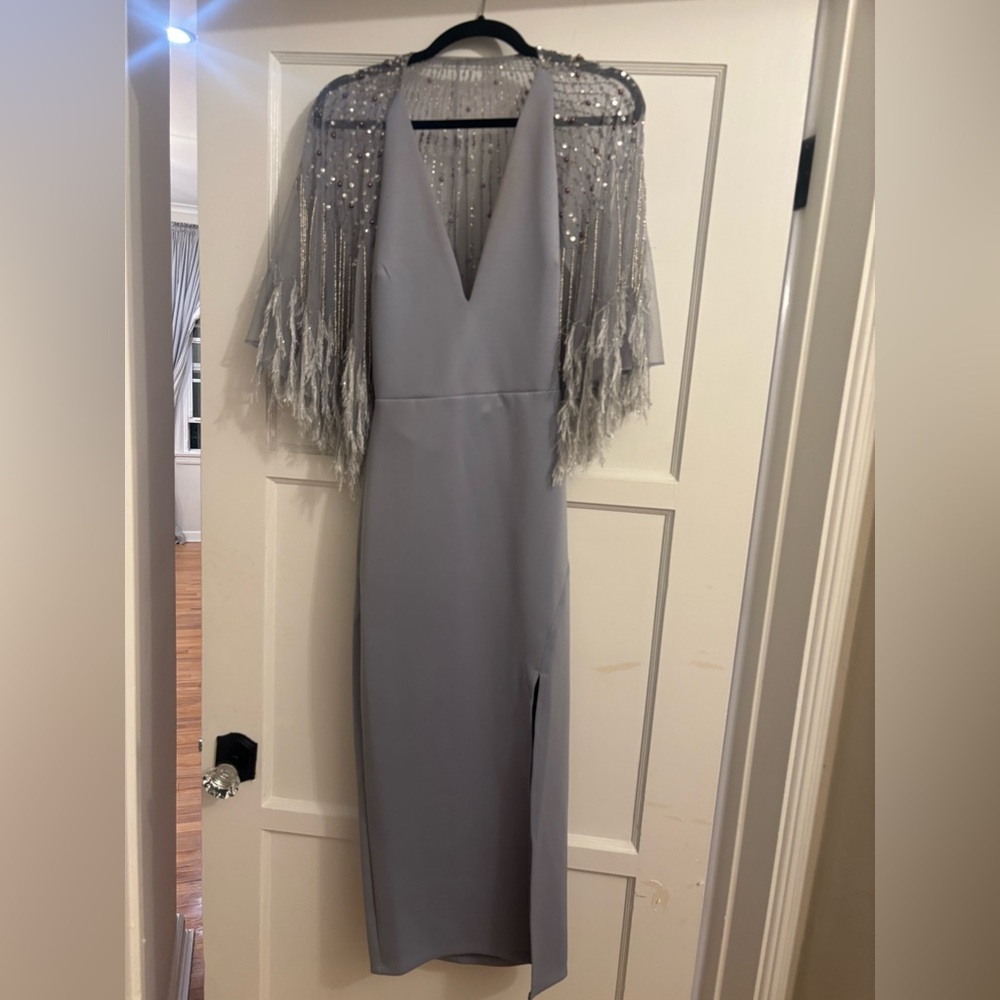Lilac feather cocktail dress - Picture 2 of 3